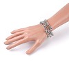 Electroplate Glass Wrap Bracelets BJEW-JB04018-4