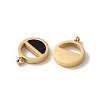 304 Stainless Steel Enamel Charms STAS-L022-334G-2