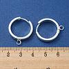 201 Stainless Steel Huggie Hoop Earrings Findings STAS-A167-01V-S-3