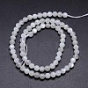 Natural White Moonstone Round Bead Strands G-M262-5mm-04-2