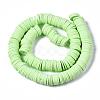 Flat Round Handmade Polymer Clay Beads CLAY-R067-12mm-24-2