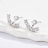 201 Stainless Steel Stud Earrings CU1514-2-1