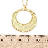 Flat Round 304 Stainless Steel Pendant Necklaces NJEW-M096-26G-3