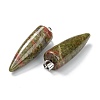 Natural Mixed Gemstone Pointed Pendants G-D040-01P-B-4