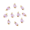 10Pcs Crackle Glass Pendants PALLOY-YW00067-07-1