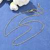 Brass Cable Chain Necklaces X-NJEW-K123-05G-5