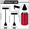 6Ppcs 2 Sizes T Bar Flocking Iron Dangle Earring Display Riser Stands EDIS-WH0043-002-2