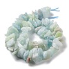 Natural Aquamarine Chip Beads Strands G-M406-A01-4