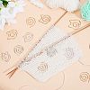 2Pcs Bamboo Single Pointed Knitting Needles TOOL-CP0001-38-4