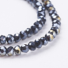 Electroplate Glass Beads Strands EGLA-R048-2mm-02-3
