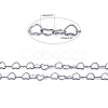 Tarnish Resistant 3.28 Feet 304 Stainless Steel Cross Chains X-CHS-K001-56-2