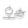 Tarnish Resistant 304 Stainless Steel Toggle Clasps STAS-F188-30G-2
