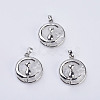 Natural Quartz Crystal Kitten Pendants G-K234-D05-1