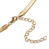 Ion Plating(IP) 201 Stainless Steel Herringbone Chain Necklaces NJEW-M187-06G-3