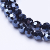 Electroplate Glass Beads Strand X-EGLA-J042-8mm-F01-1