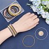 48Pcs 4 Colors Steel Wire Round Snake Chain Bracelets Set BJEW-BC0001-05-3