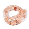 Natural Pink Aventurine Beads Strands G-T139-8x8-36B-2