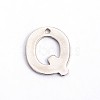 Non-Tarnish 304 Stainless Steel Letter Charms X-STAS-O072-Q-1