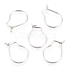 304 Stainless Steel Hoop Earrings Findings STAS-H436-02S-1