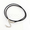 Waxed Cotton Cord Necklace Making X-MAK-S032-1.5mm-101-1