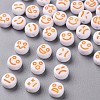 White Opaque Acrylic Beads MACR-N008-42-A01-1