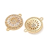 Brass Pave Clear Cubic Zirconia Connector Charms CU-CBA4579-06G-A-3