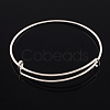 Adjustable Iron Expandable Bangle Making BJEW-YW0001-03RG-1