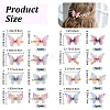 8Pairs 8 Style Double Layers Tulle Butterfly Alligator Hair Clips PHAR-CP0001-06-2