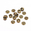 6-Petal Tibetan Style Alloy Flower Bead Caps X-TIBE-S220-AG-RS-1