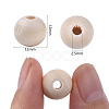 Natural Unfinished Wood Beads WOOD-S651-A12mm-LF-3