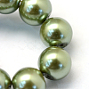 Baking Paint Pearlized Glass Pearl Round Bead Strands X-HY-Q003-6mm-49-3