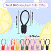 20Pcs 10 Colors Nylon Braided Zipper Pull Tab FIND-GF0004-46-2