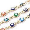 3.28 Feet Handmade Enamel Beaded Chains X-CHC-E019-03A-1
