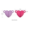 18 Sets 9 Colors Spray Painted Alloy Magnetic Clasps with Loops FIND-LS0001-65-3