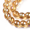 Electroplate Transparent Glass Beads Strands GLAA-T032-T6mm-AB08-2