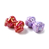 UV Plating Opaque Acrylic Beads X-MACR-F083-07-2