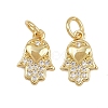 Brass Micro Pave Cubic Zirconia Pendants X1-KK-A269-16G-1