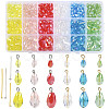 390Pcs Transparent Electroplate Glass Beads EGLA-FS0002-64-1