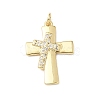 Easter Brass Micro Pave Clear Cubic Zirconia Pendants KK-E799-05A-G-1