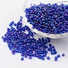 Round Transparent Colors Rainbow Glass Seed Beads X-SEED-A007-3mm-168-1
