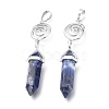 Natural Sodalite Pointed Big Pendants G-D0021-01P-12-3