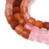 Gradient Natural Red Rabbit Hair Rutilated Quartz & Natural Rose Quartz Beads Strands GG-CBA4808-B02-02-4