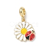 Brass Enamel European Dangle Charms KK-P330-03G-1