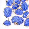 Spray Paint & Electroplate Sea Shell Pendants SSHEL-S262-08-3