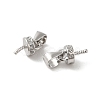 Rhodium Plated 925 Sterling Silver Cup Peg Bails X-FIND-Z008-15P-2