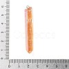 Electroplated Natural Quartz Pendants G-P315-B01-12P-3