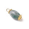 6Pcs Natural Moss Agate(Dyed & Heated) Pendants PALLOY-JF04532-01-4