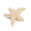Starfish Brass ABS Imitation Pearl Pendants KK-I352-04A-G-2