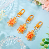 3Pcs Resin Tortoise Pendant Decorations HJEW-TA0001-39C-4
