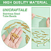 Unicraftale 30Pcs Ion Plating(IP) 304 Stainless Steel Tube Beads STAS-UN0053-11-5